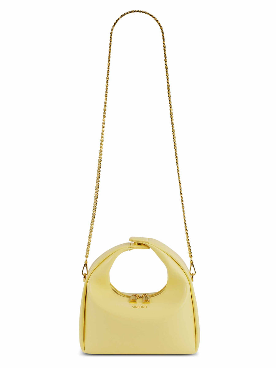Medium Vienna Top Handle  Crossbody Bag  - Light Yellow