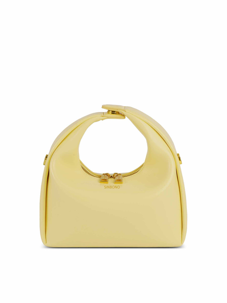 Medium Vienna Top Handle  Crossbody Bag  - Light Yellow