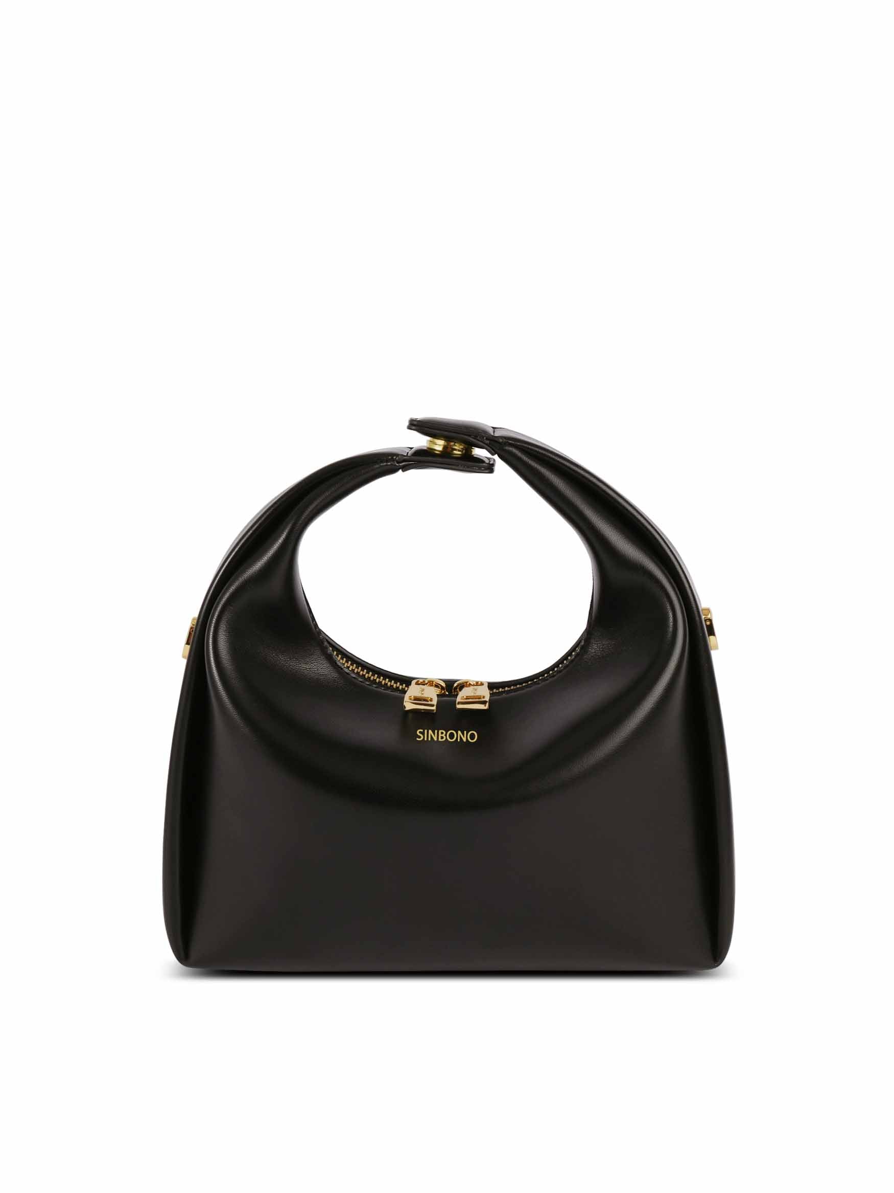 Medium Vienna Top Handle  Crossbody Bag  - Black