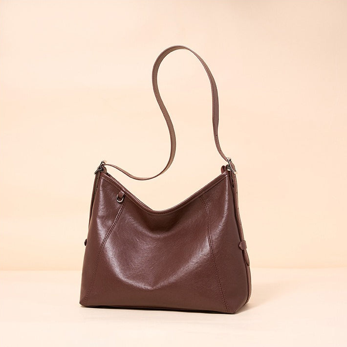 The Heritage Boston Genuine Leather Bag - Classic Top-Handle Bowling Tote