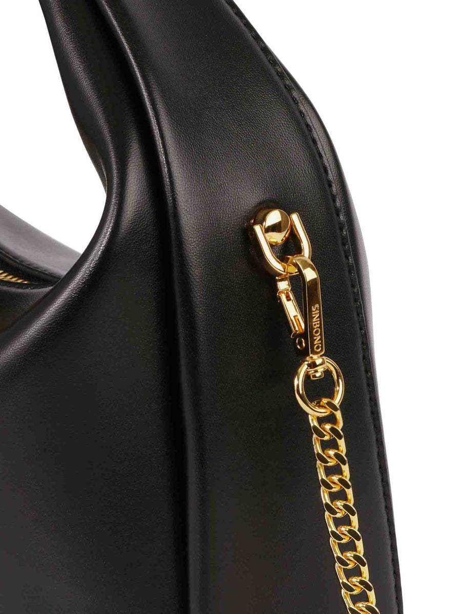 Medium Vienna Top Handle  Crossbody Bag  - Black
