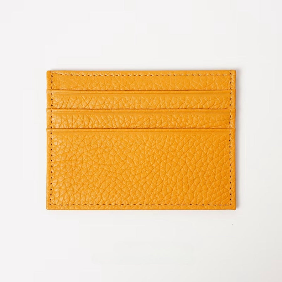 Full-Grain Leather Ultra-Thin Compact Card Case (Multi-Card Slots)