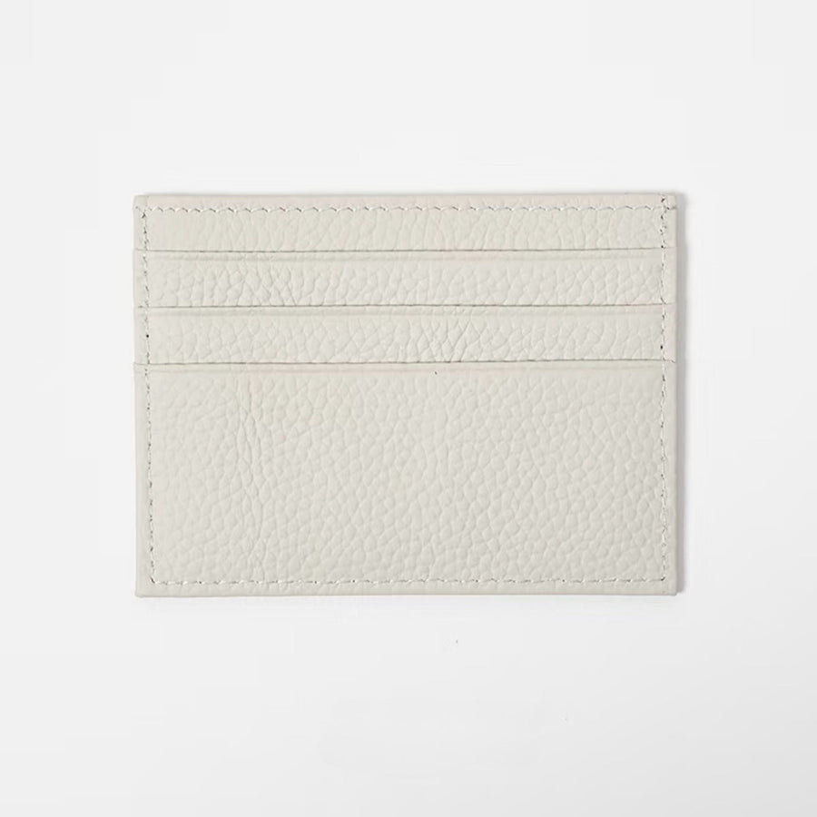 Full-Grain Leather Ultra-Thin Compact Card Case (Multi-Card Slots)