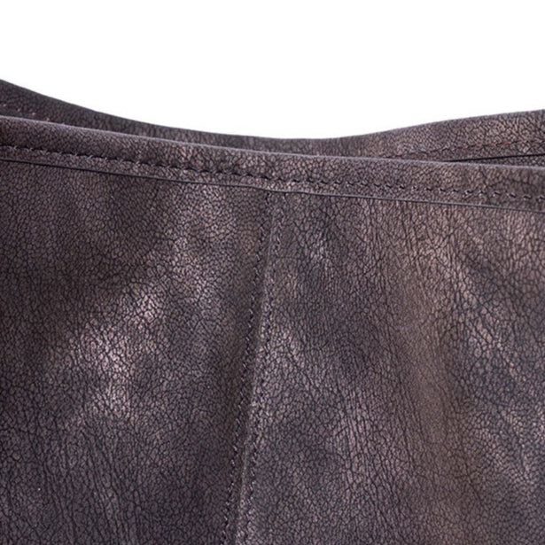 Urban Nomad Genuine Leather Bag | Large Slouchy Shoulder Bag with Side Pockets
