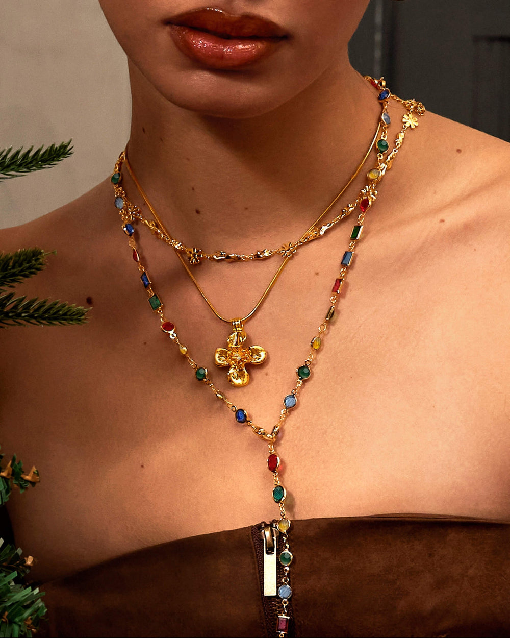Cruz Flor Necklace