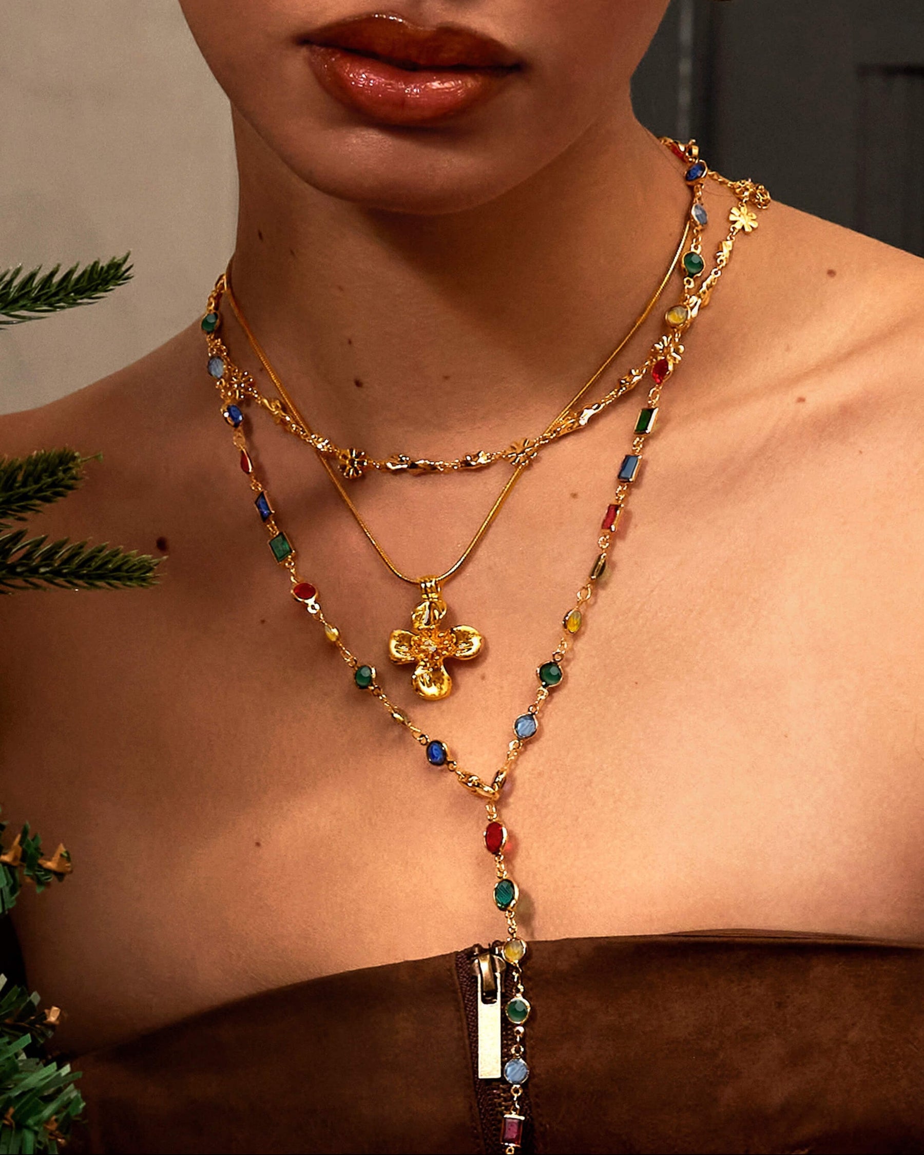 Cruz Flor Necklace
