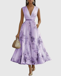 Rowella - Elegant Pleated Maxi Dress