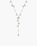 Lily of the Valley Pearl Lariat Necklace