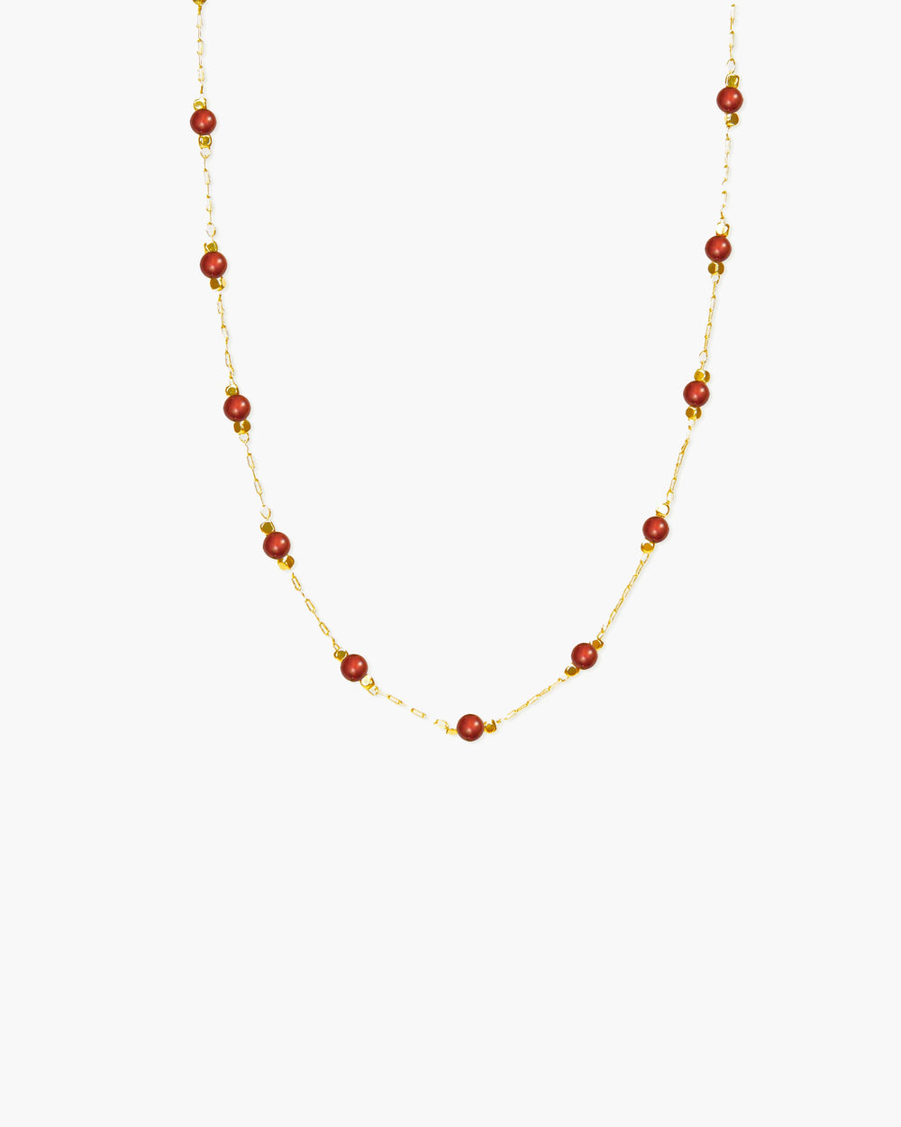 Carnelian Stone Beaded Necklace