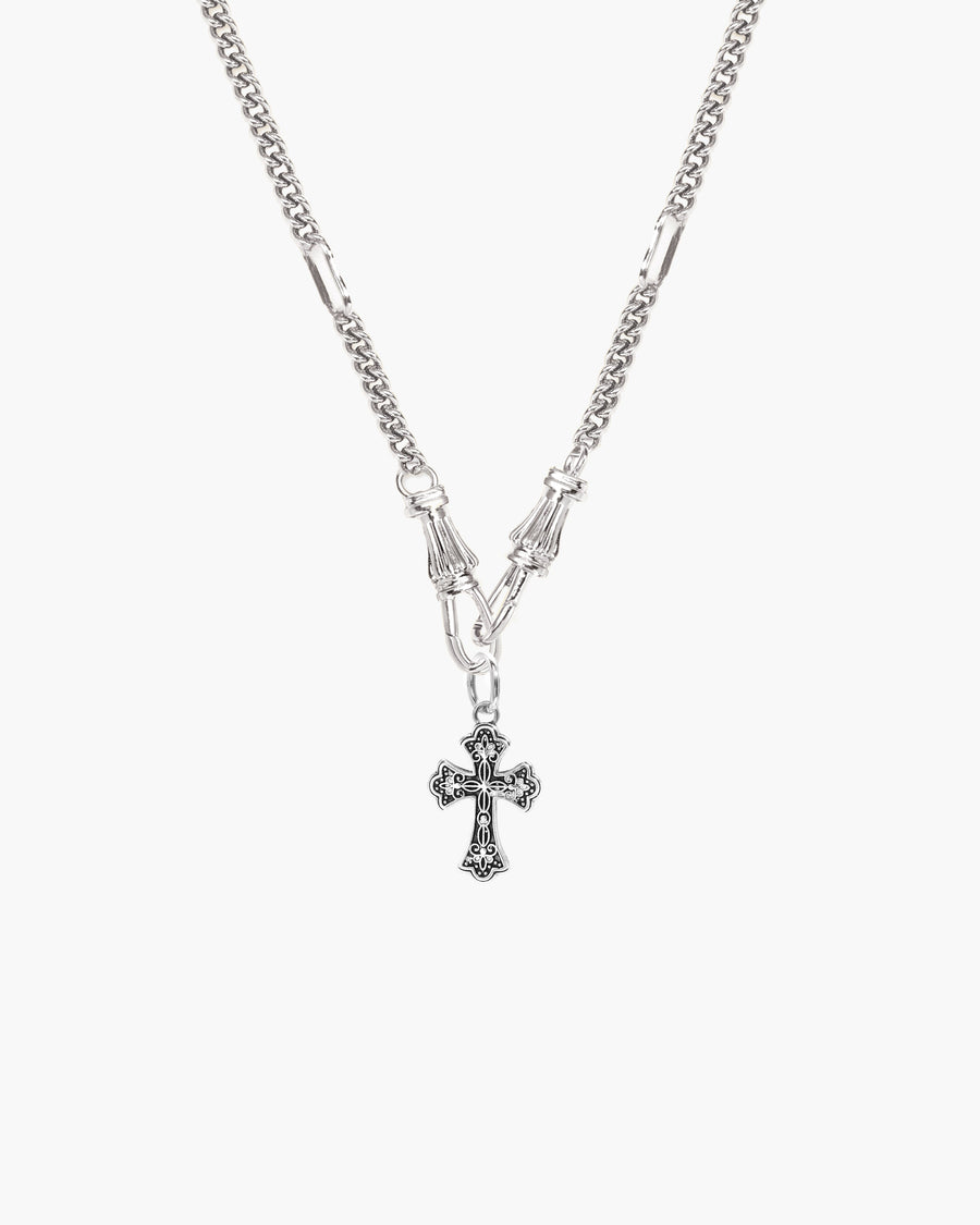 Deco Clasp Chain Necklace in Gold