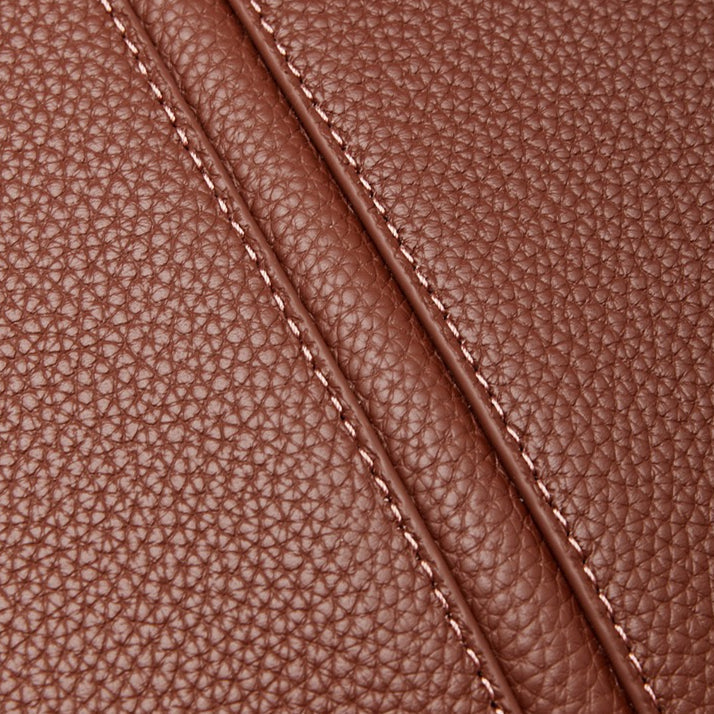 The Executive Structured Genuine Leather Bag - Sophisticated Paneled Work Tote