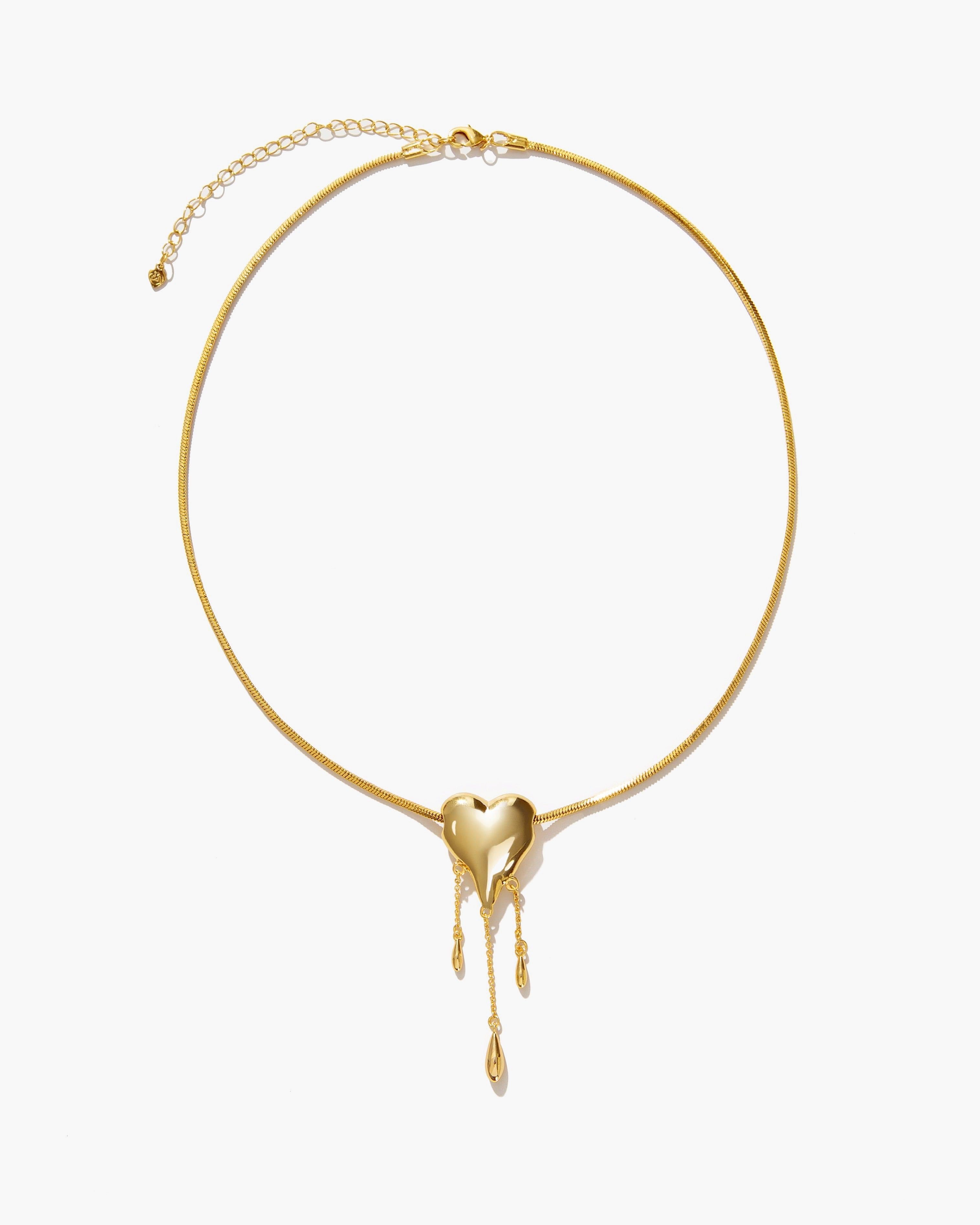 Venom’s Golden Drip Heart Necklace