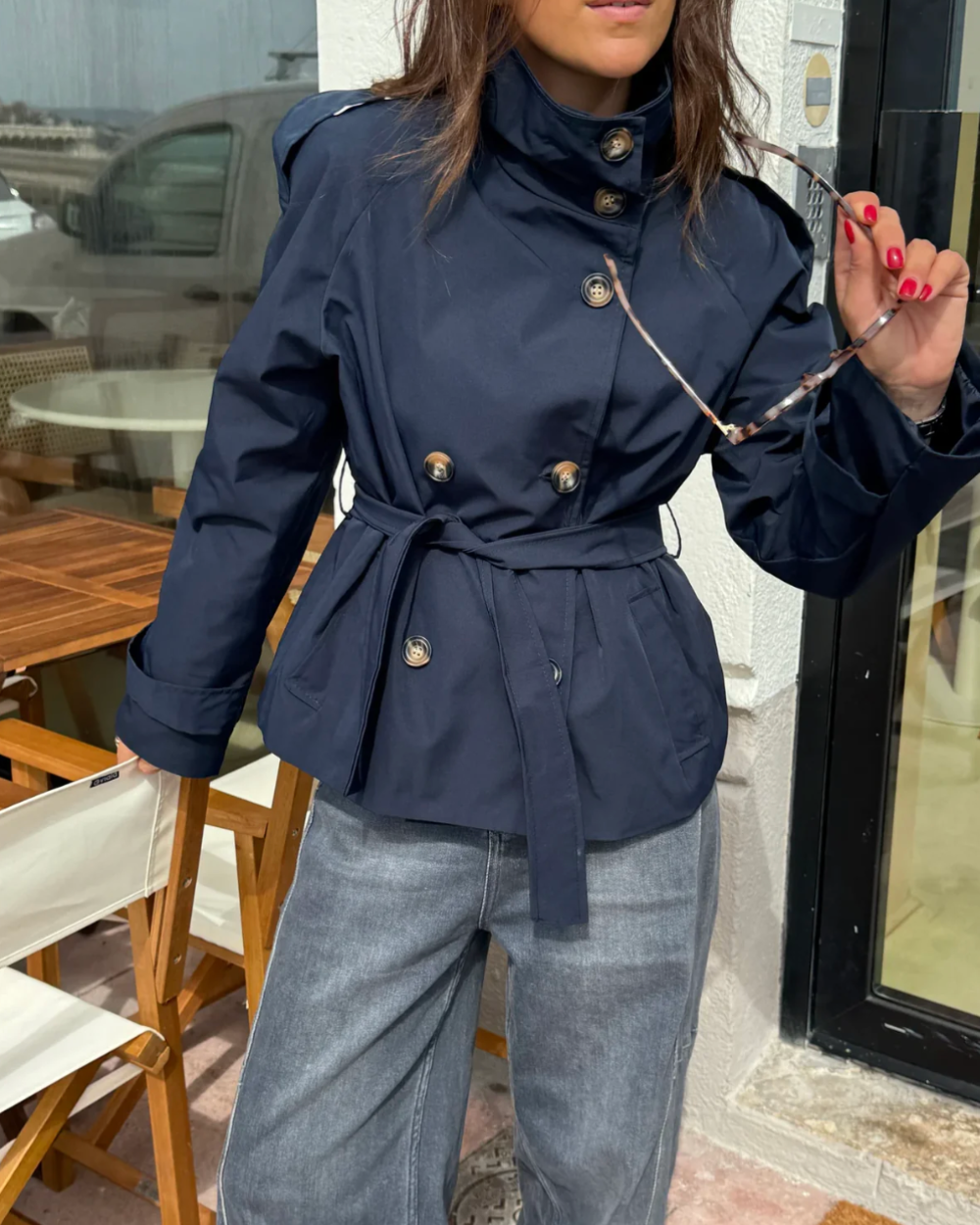 Ellie Cropped Trench Coat
