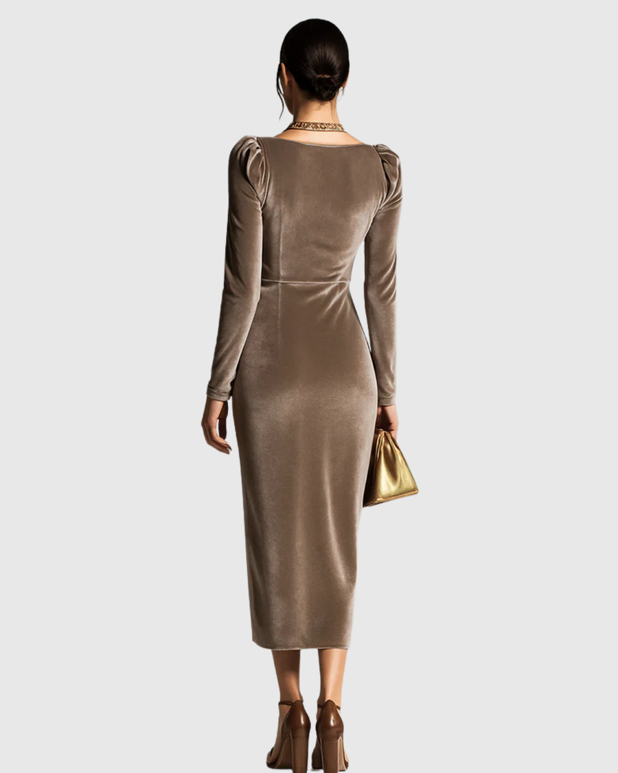 Eadoline - Elegant Pleated Midi Dress