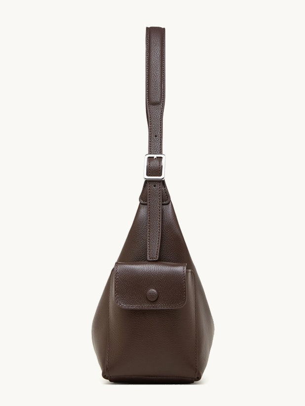 The Velvet Horizon Genuine Leather Tote Bag with Structured Silhouette
