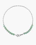 Clear Quartz Beaded Necklace with Charm Holder Clasp