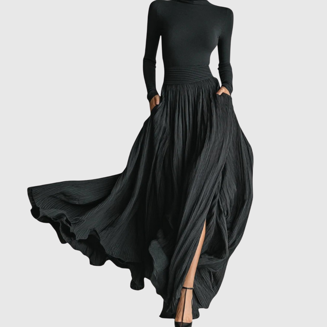 Cerynn | High Waist Maxi Skirt Plus Shirt