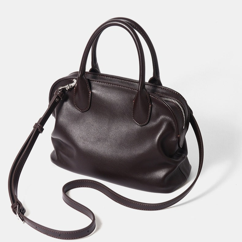 The Cambridge Folio Genuine Leather Crossbody Bag with Flap Closure