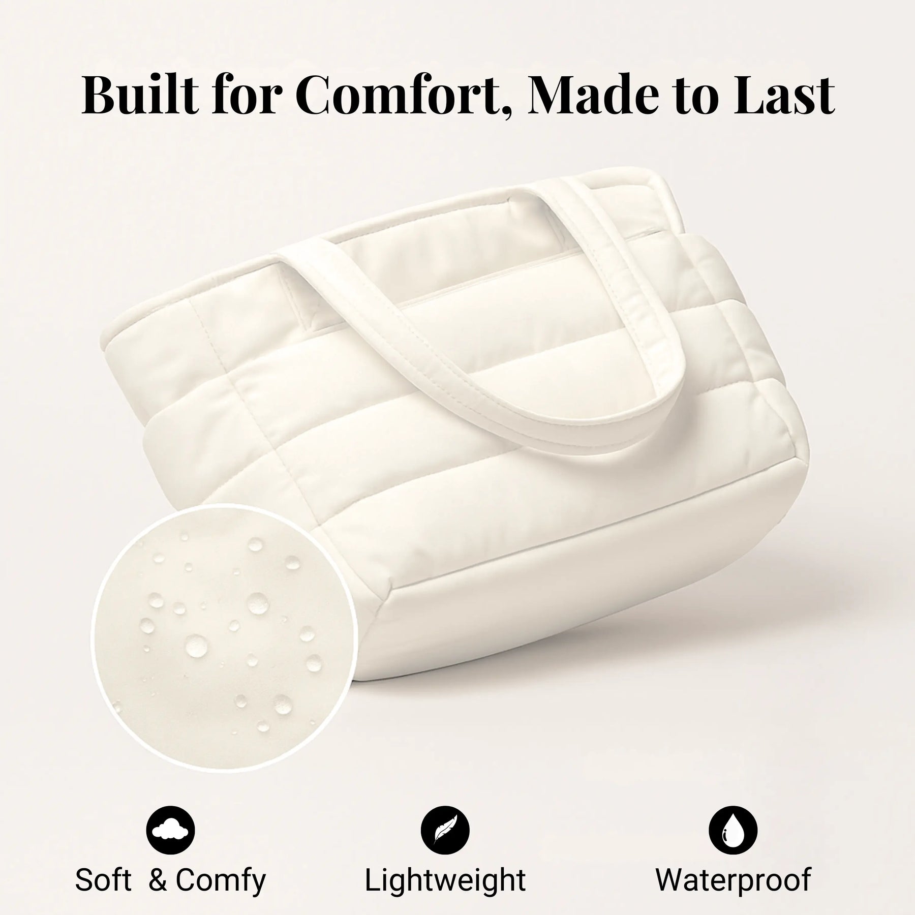 Cloudy - The Roomy Puffy Tote Bag (Fall Edition)