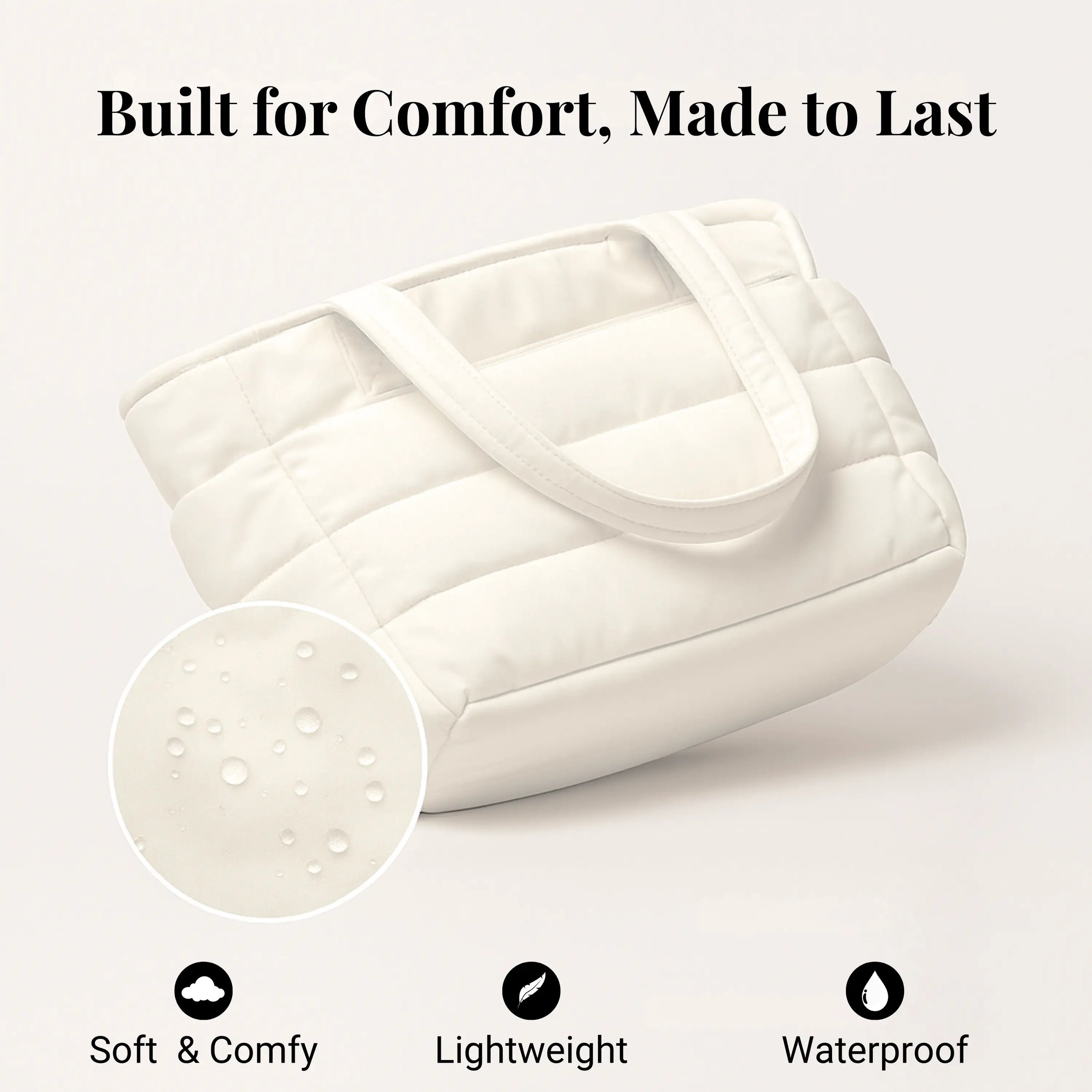Cloudy - The Roomy Puffy Tote Bag (Fall Edition)