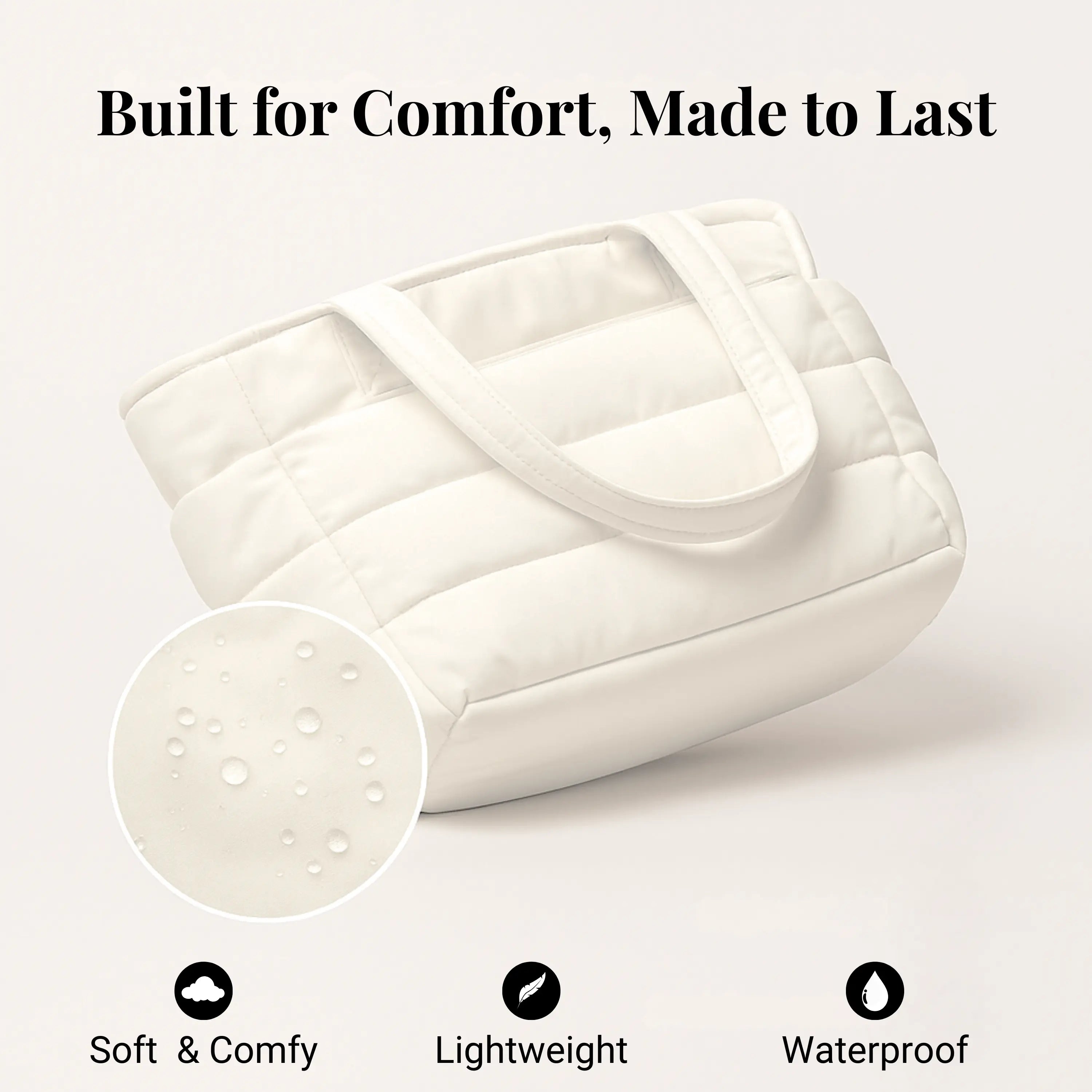 Cloudy - The Roomy Puffy Tote Bag (Fall Edition)