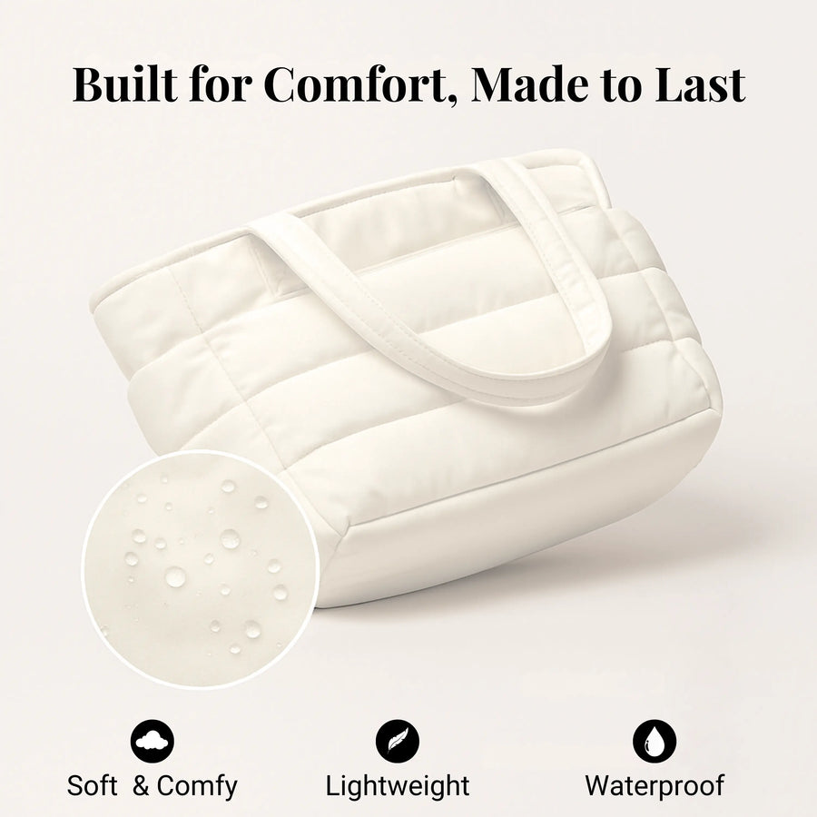Cloudy - The Roomy Puffy Tote Bag (Fall Edition)