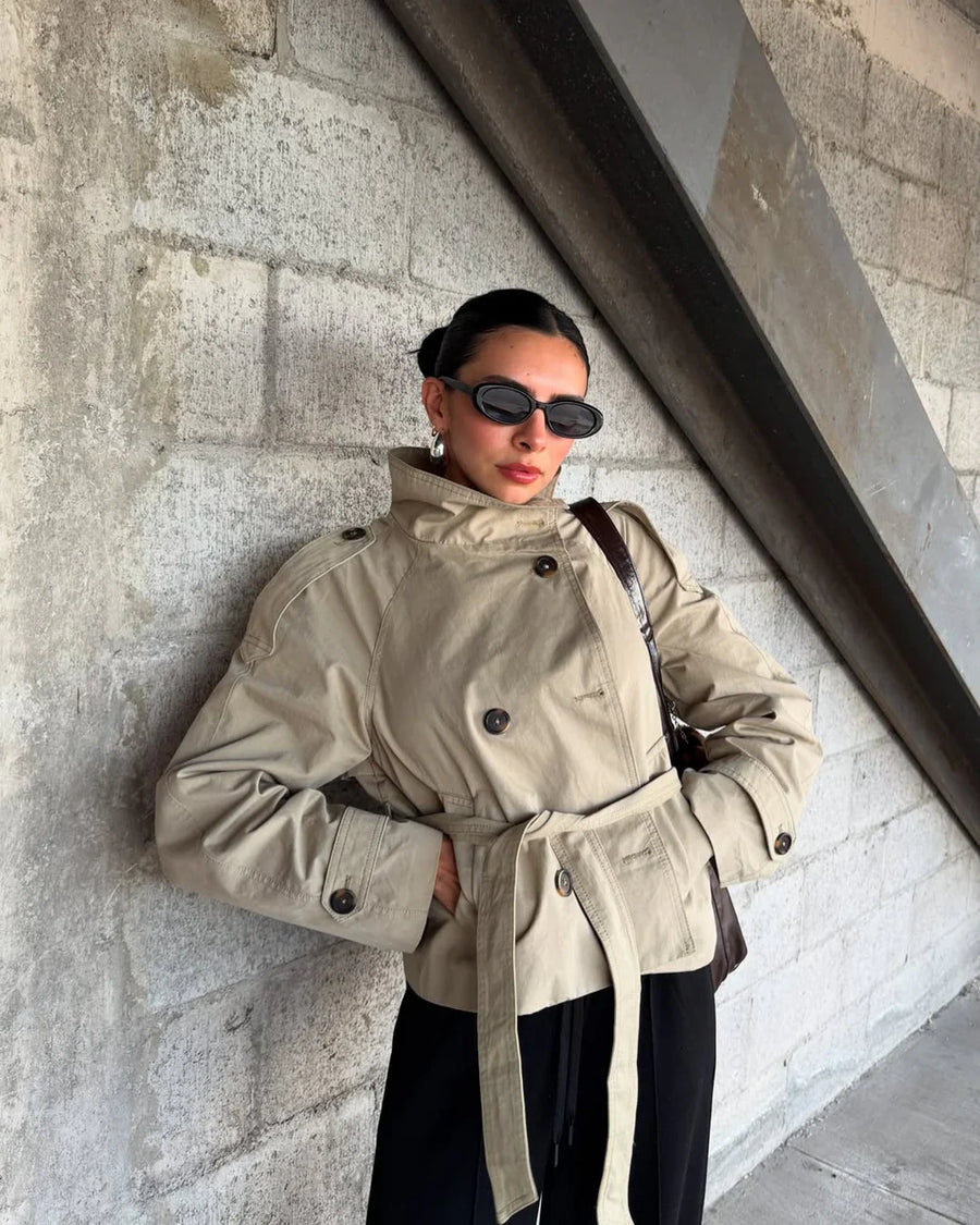 Ellie Cropped Trench Coat