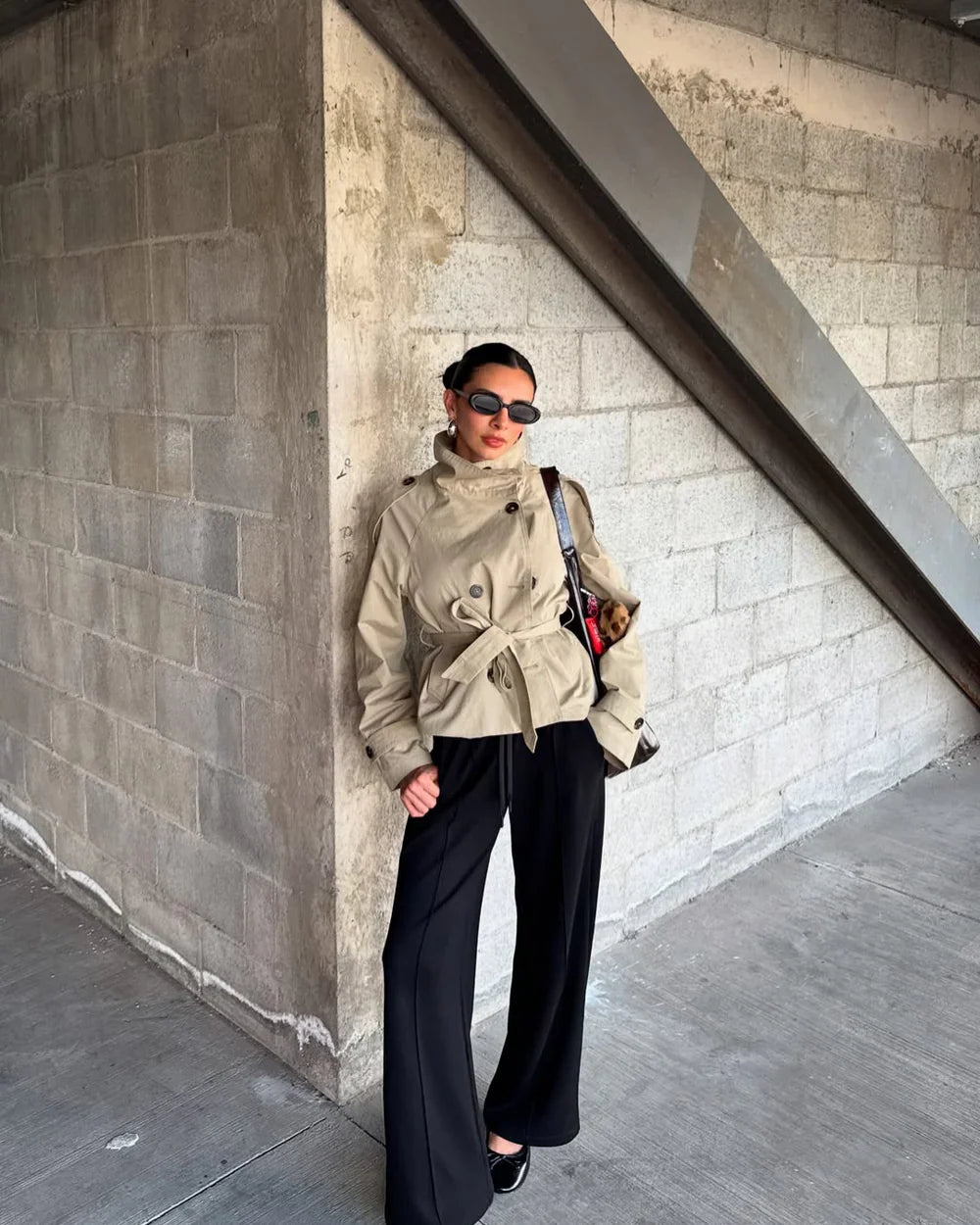 Ellie Cropped Trench Coat
