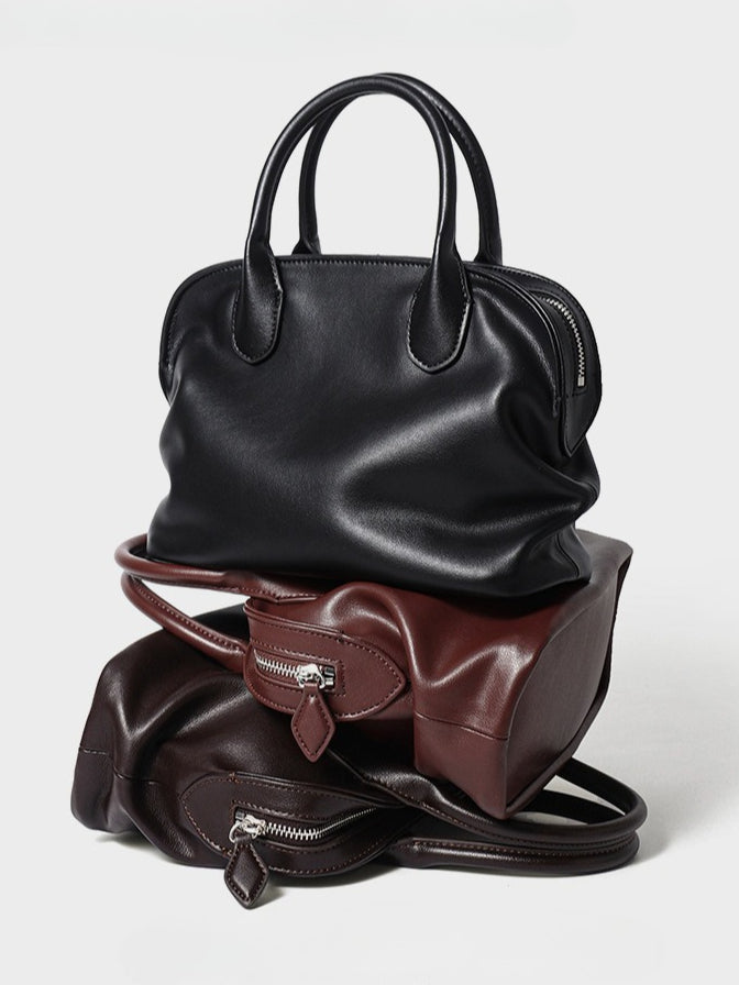 The Cambridge Folio Genuine Leather Crossbody Bag with Flap Closure