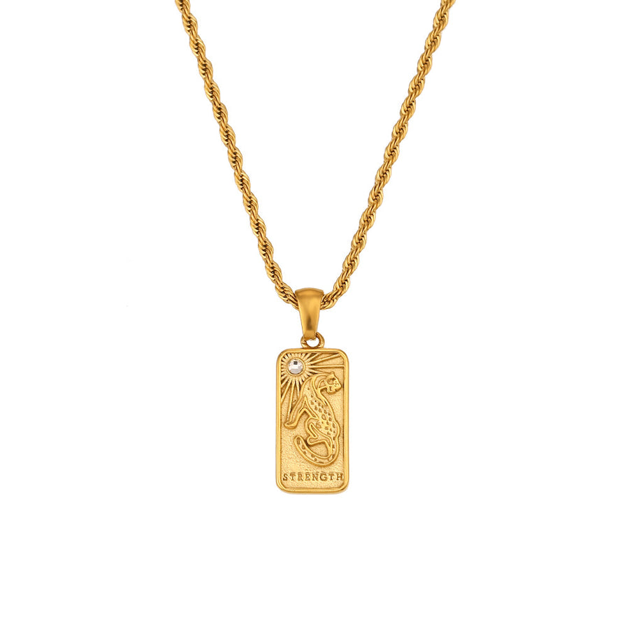 Strength - Tarot card  18k Necklace