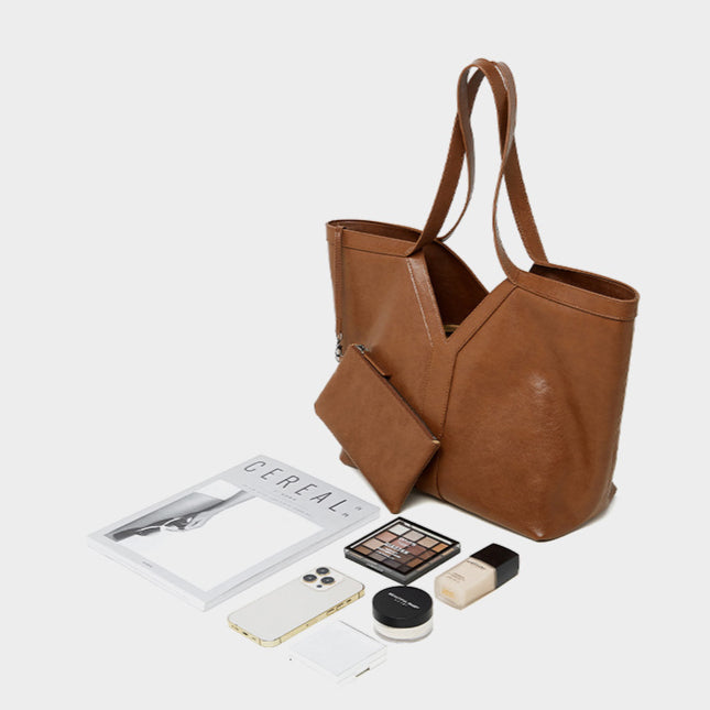 Korean Style Autumn Genuine Leather Tote Bag