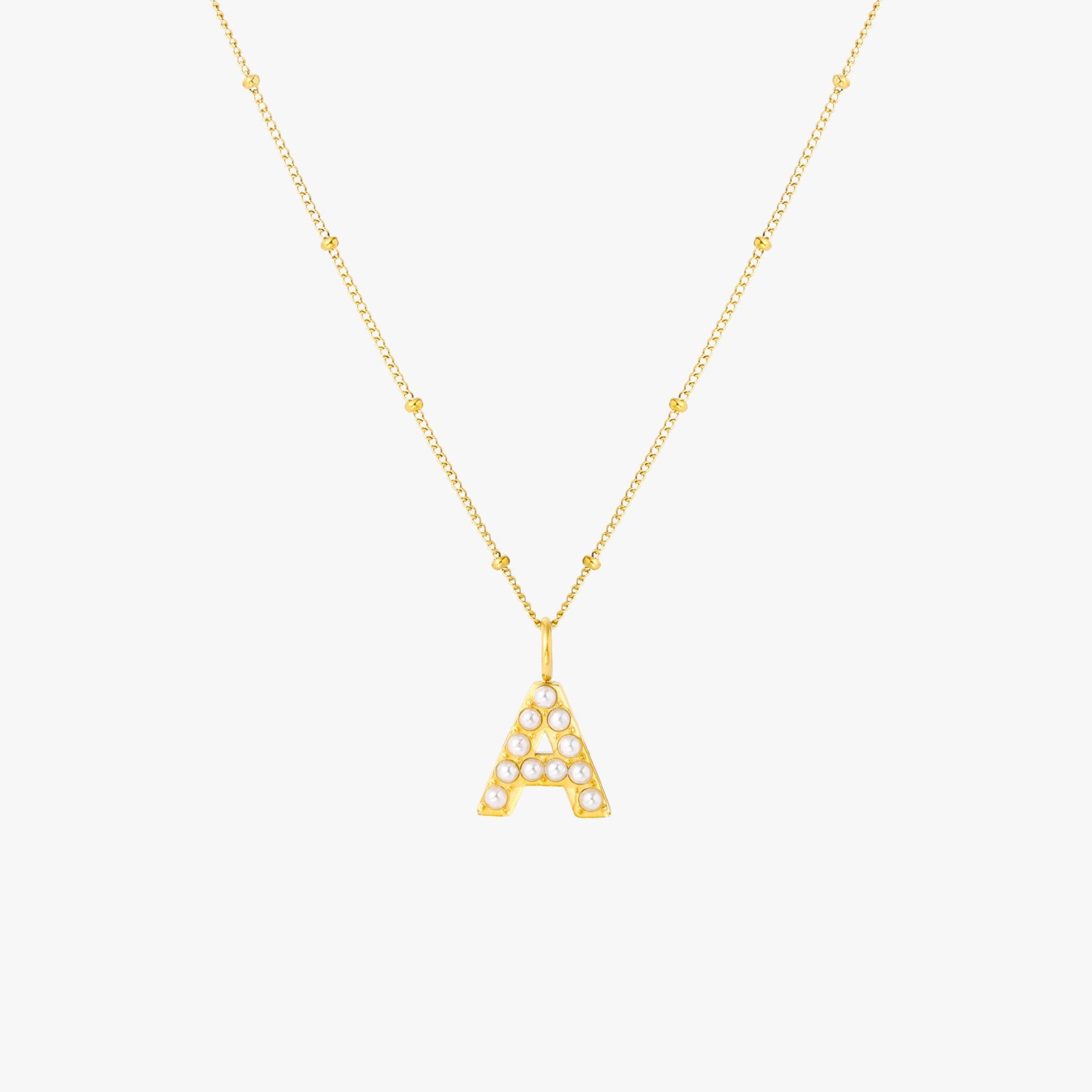 Pearl Initial Necklace