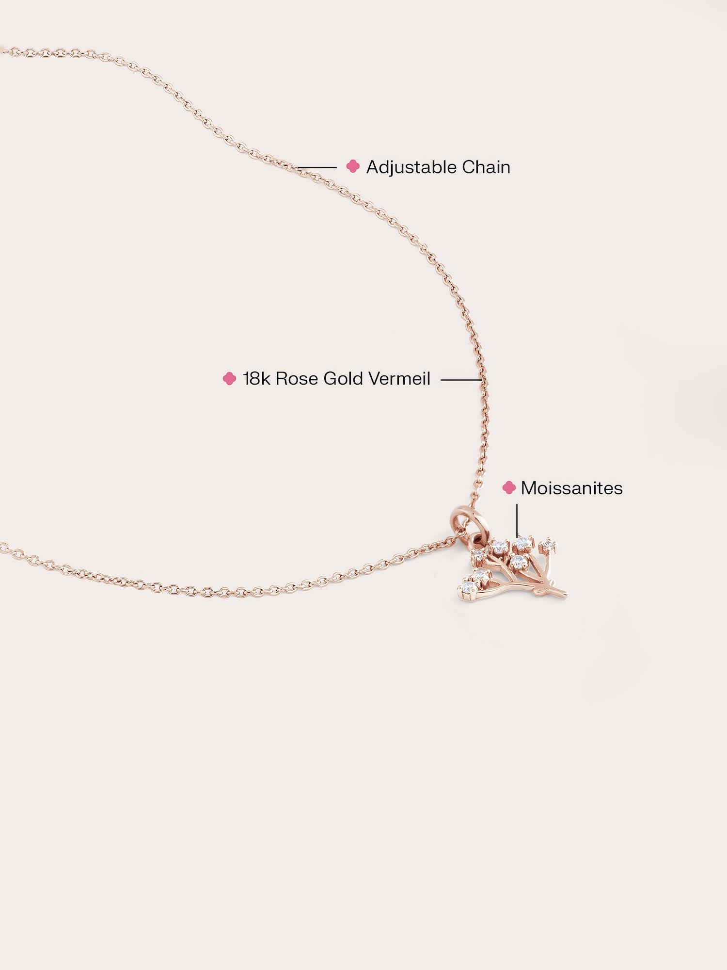 Moissanite Baby Breath Necklace