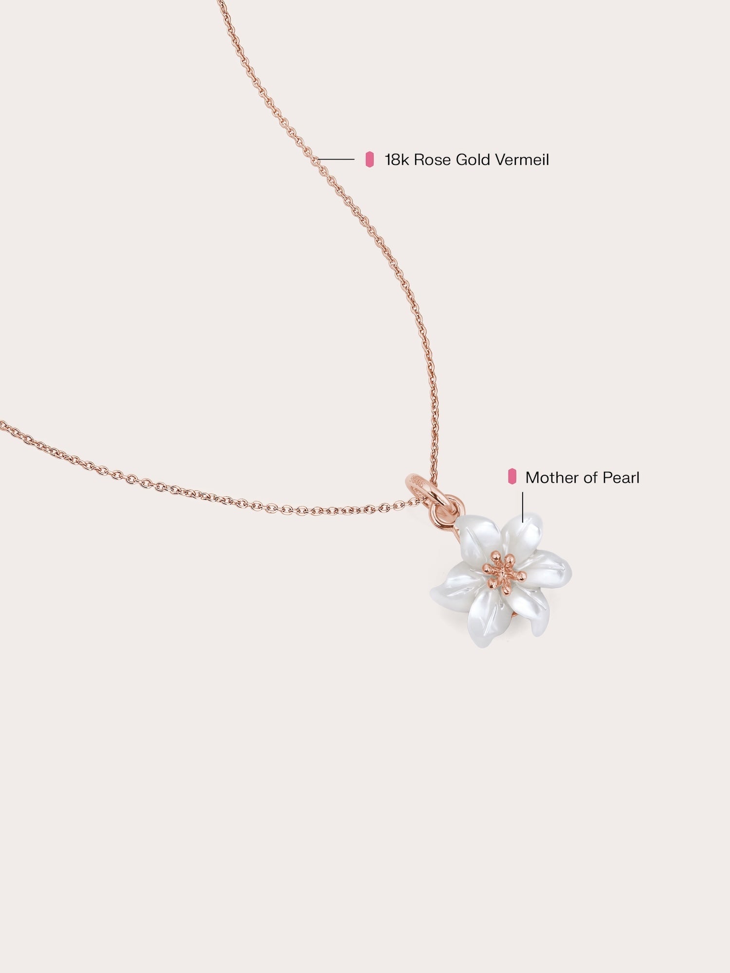 Carved Lily Necklace