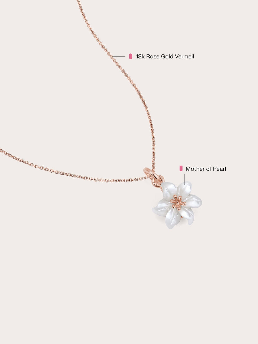 Carved Lily Necklace