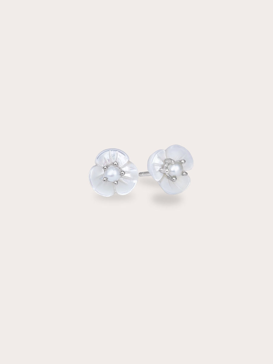 Carved Snowdrop Drop Earrings