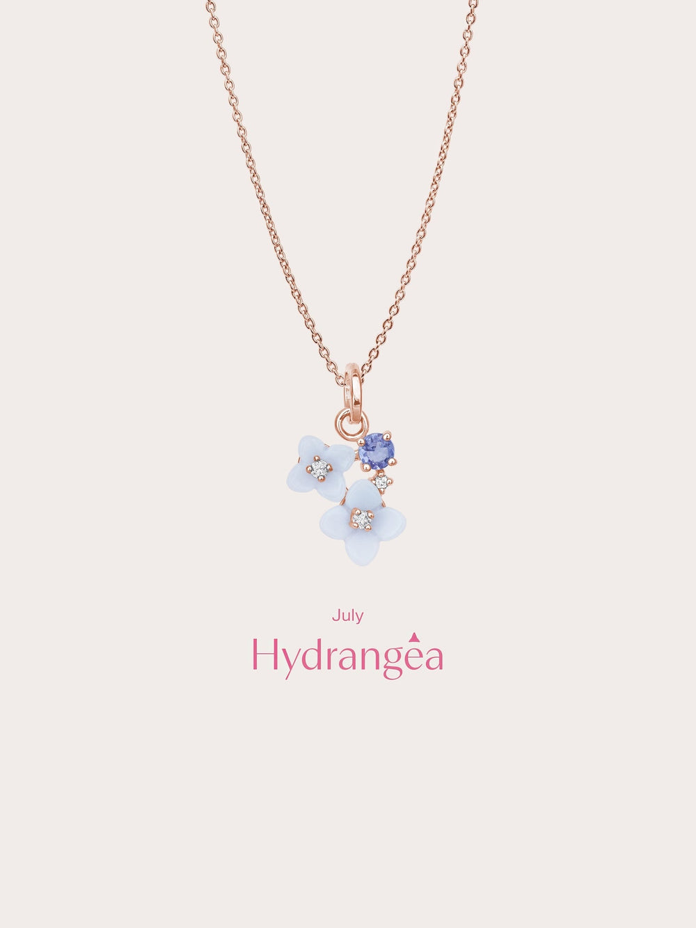 Carved Hydrangea Cluster Necklace