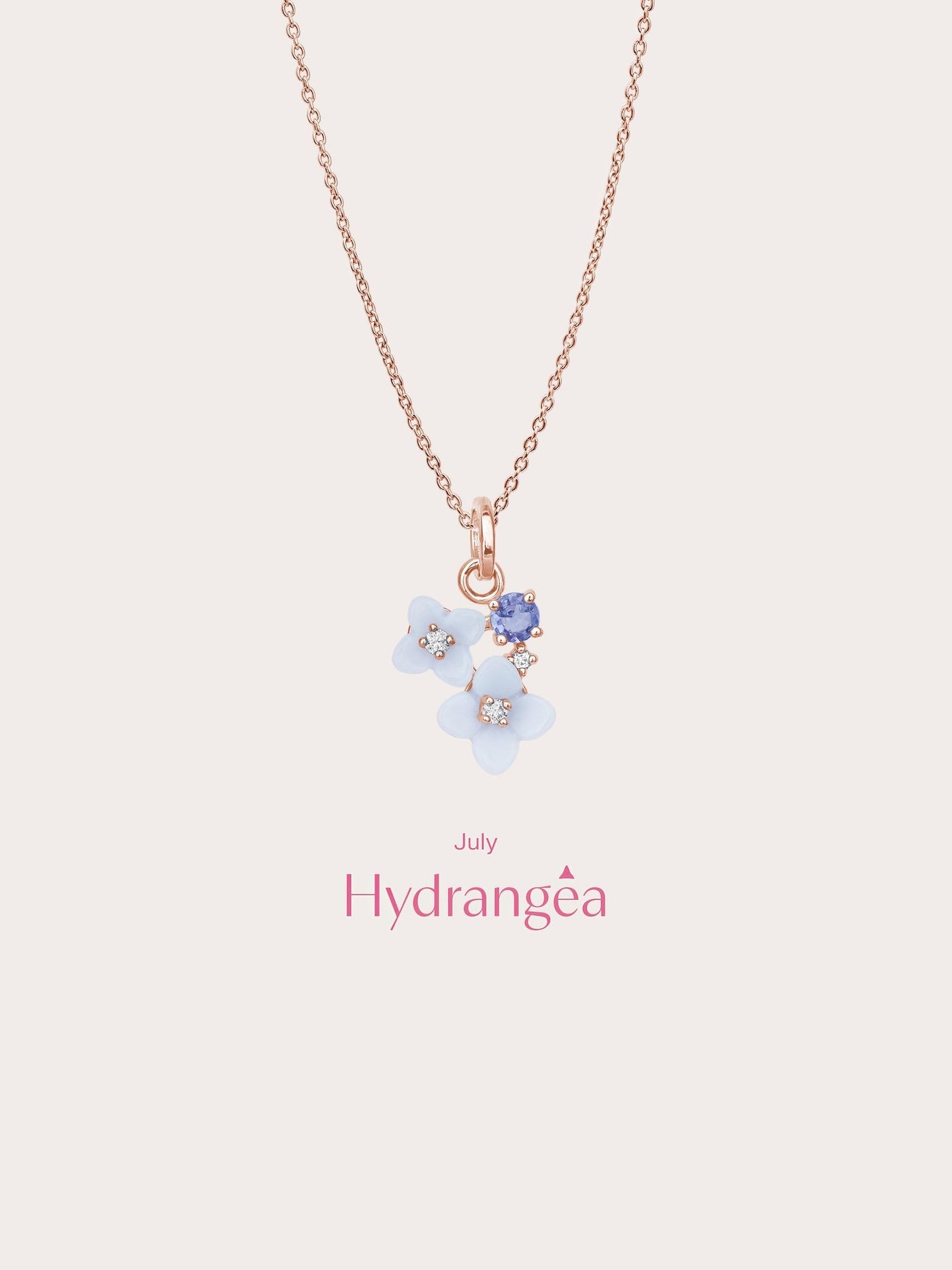 Carved Hydrangea Cluster Necklace
