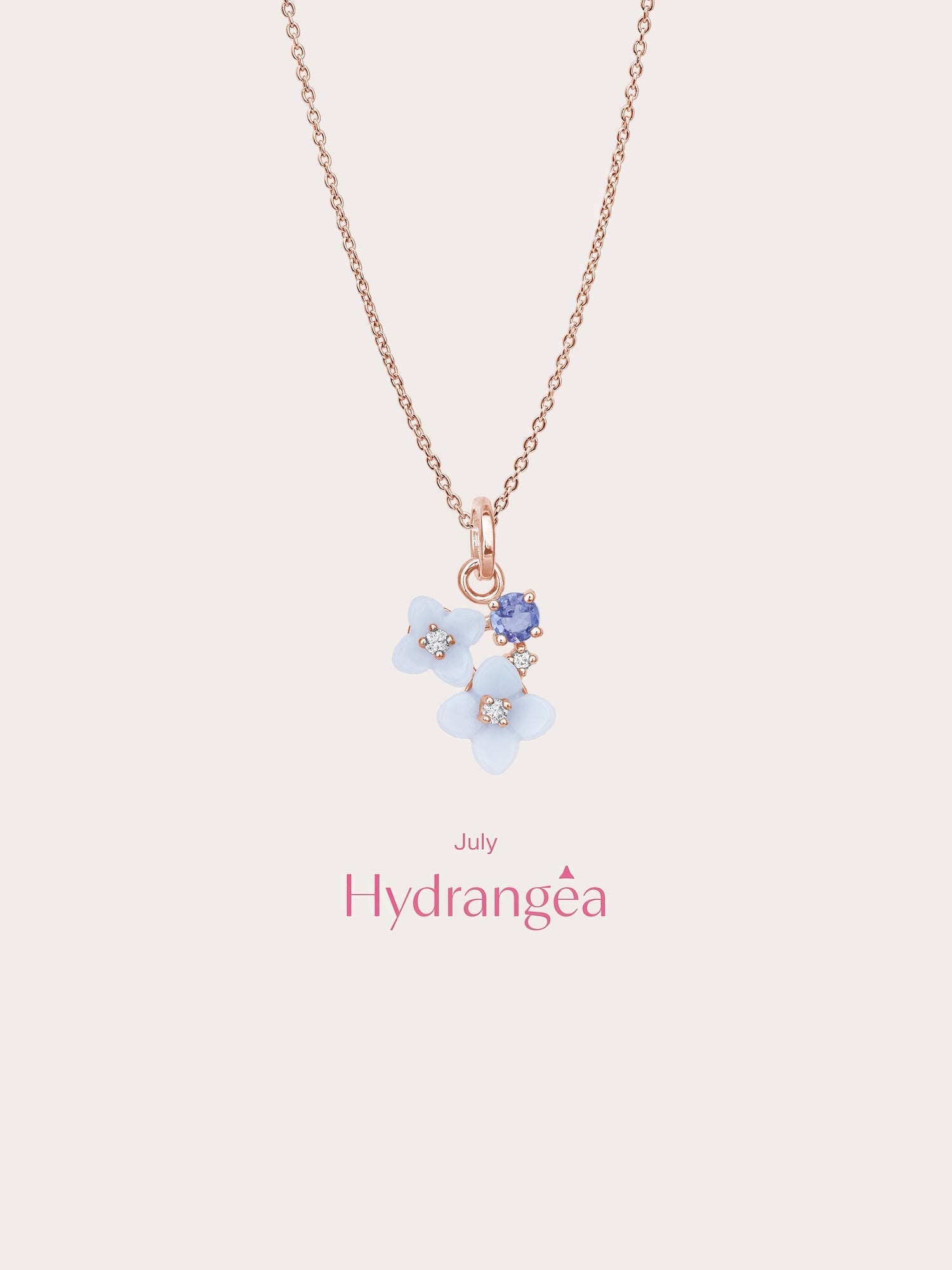 Carved Hydrangea Cluster Necklace