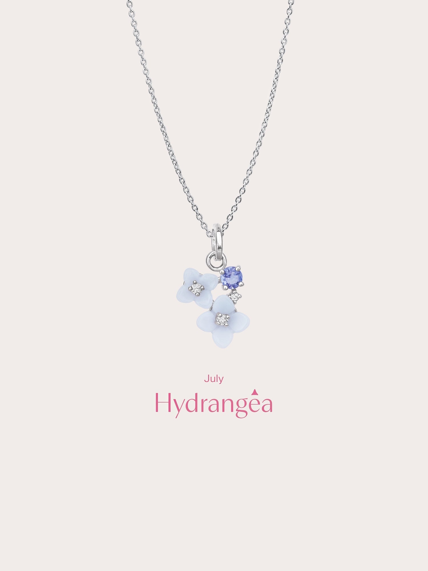 Carved Hydrangea Cluster Necklace