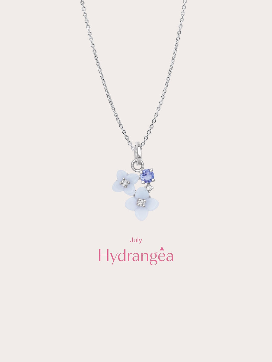 Carved Hydrangea Cluster Necklace