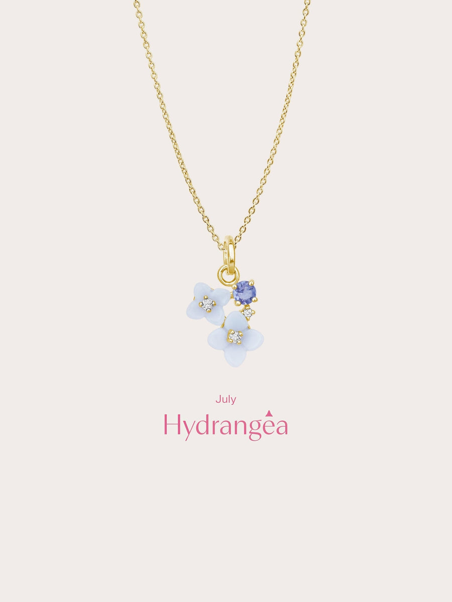Carved Hydrangea Cluster Necklace