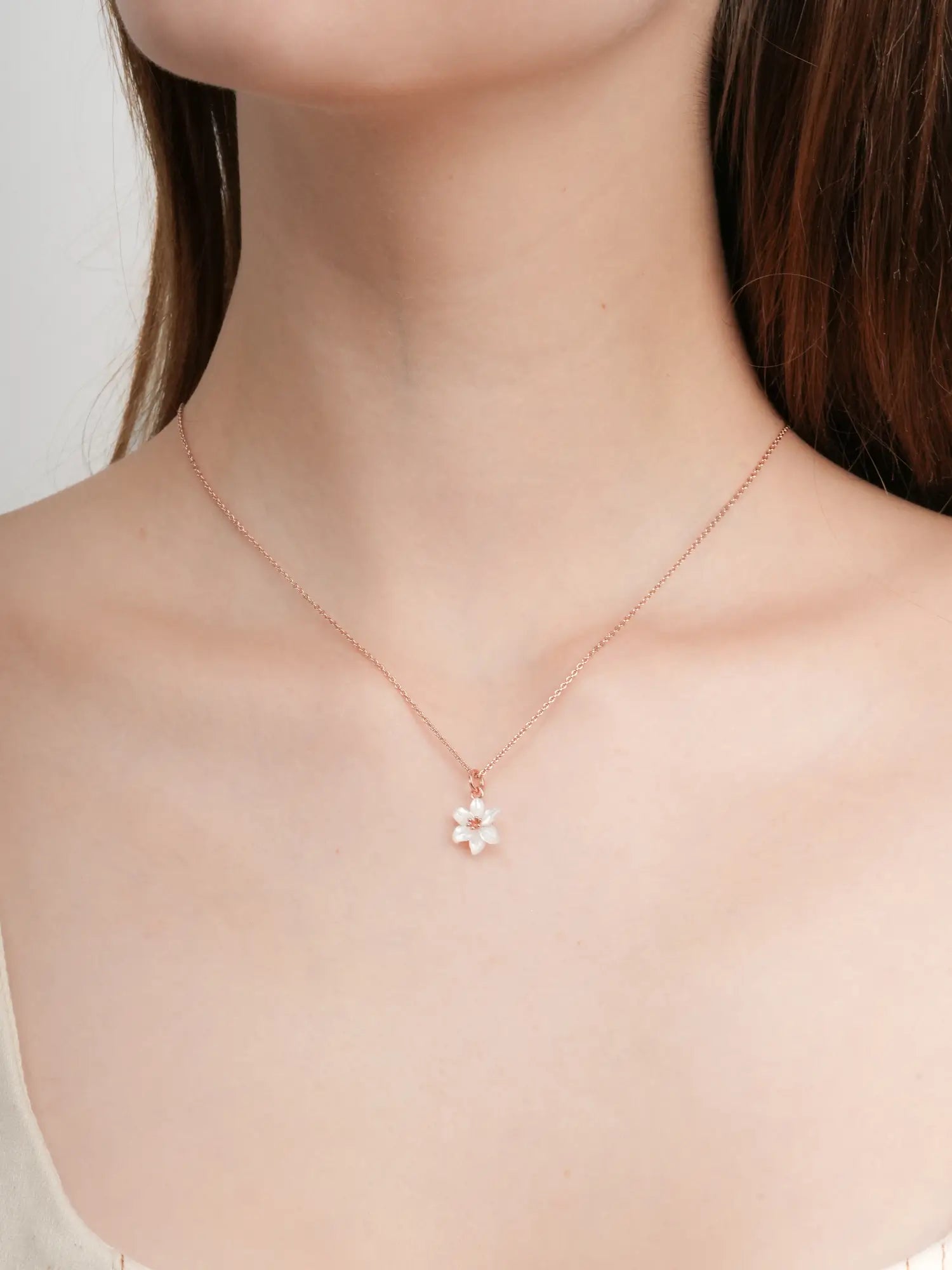 Carved Lily Necklace