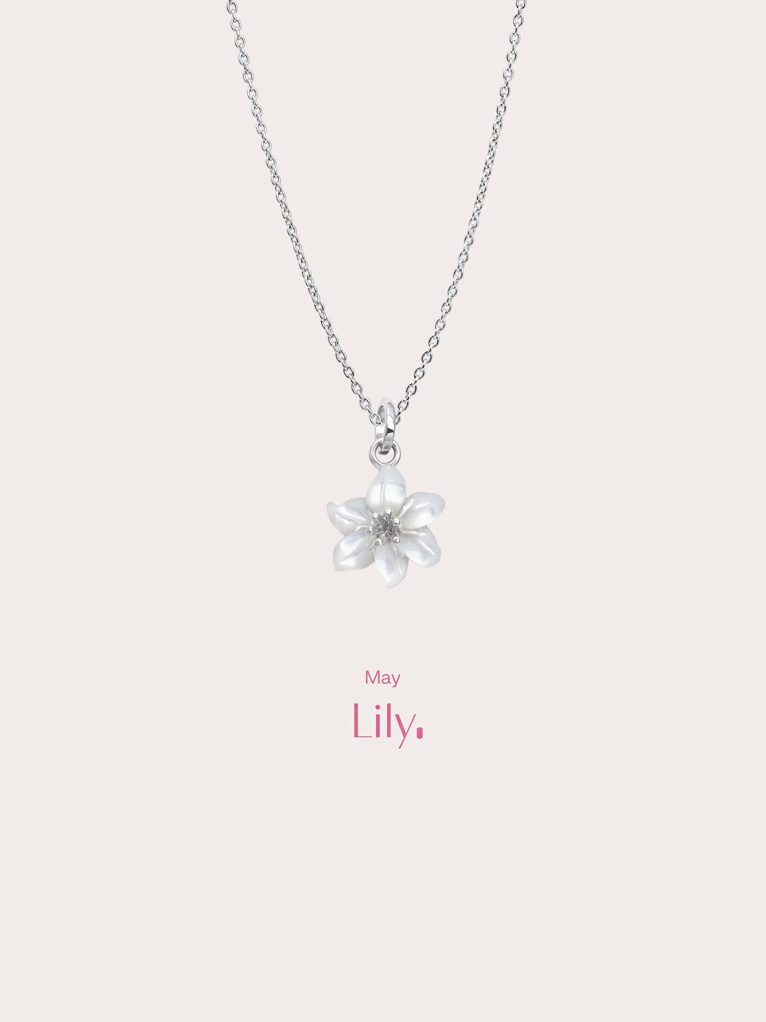 Carved Lily Necklace