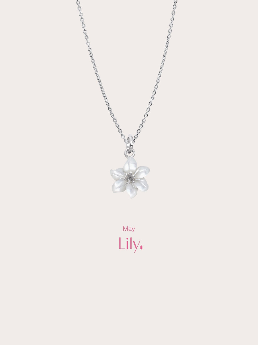 Carved Lily Necklace