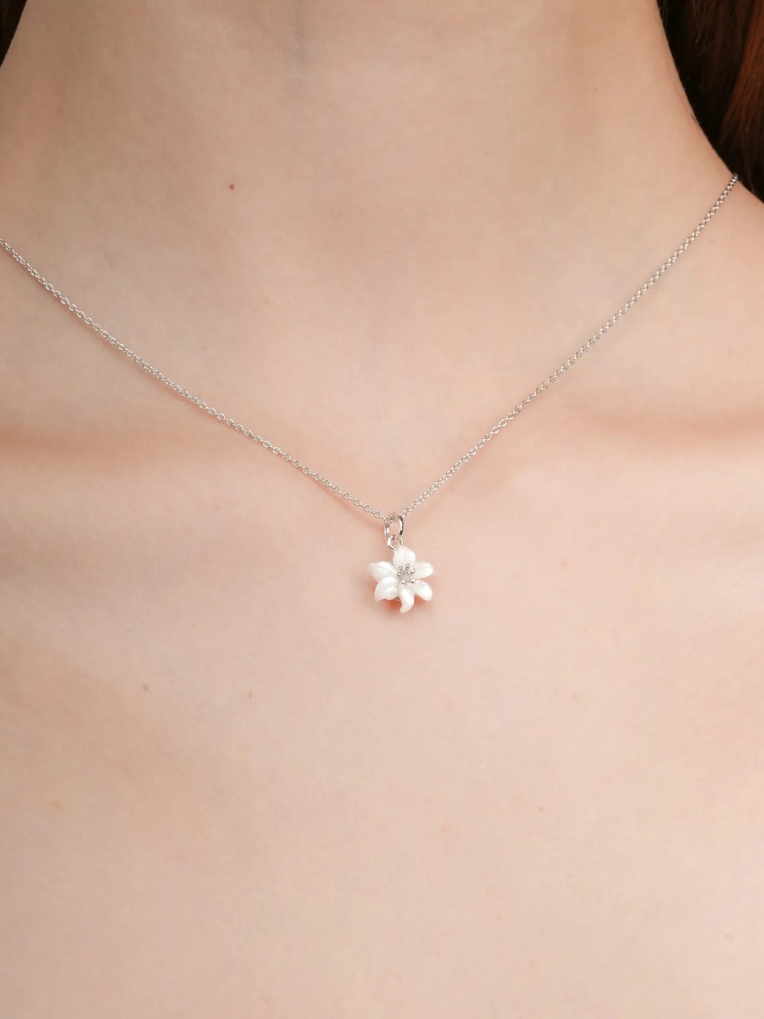 Carved Lily Necklace