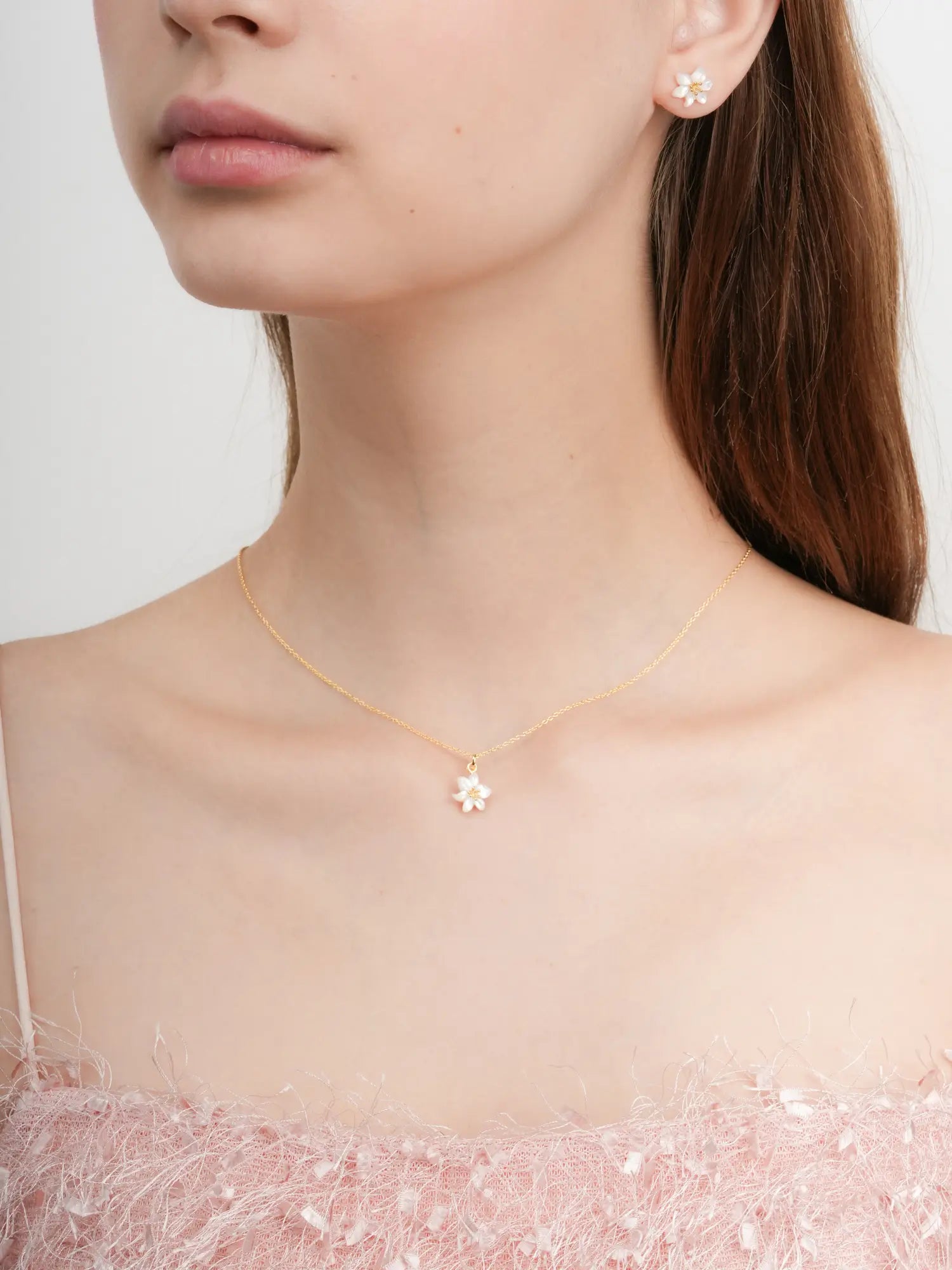 Carved Lily Necklace