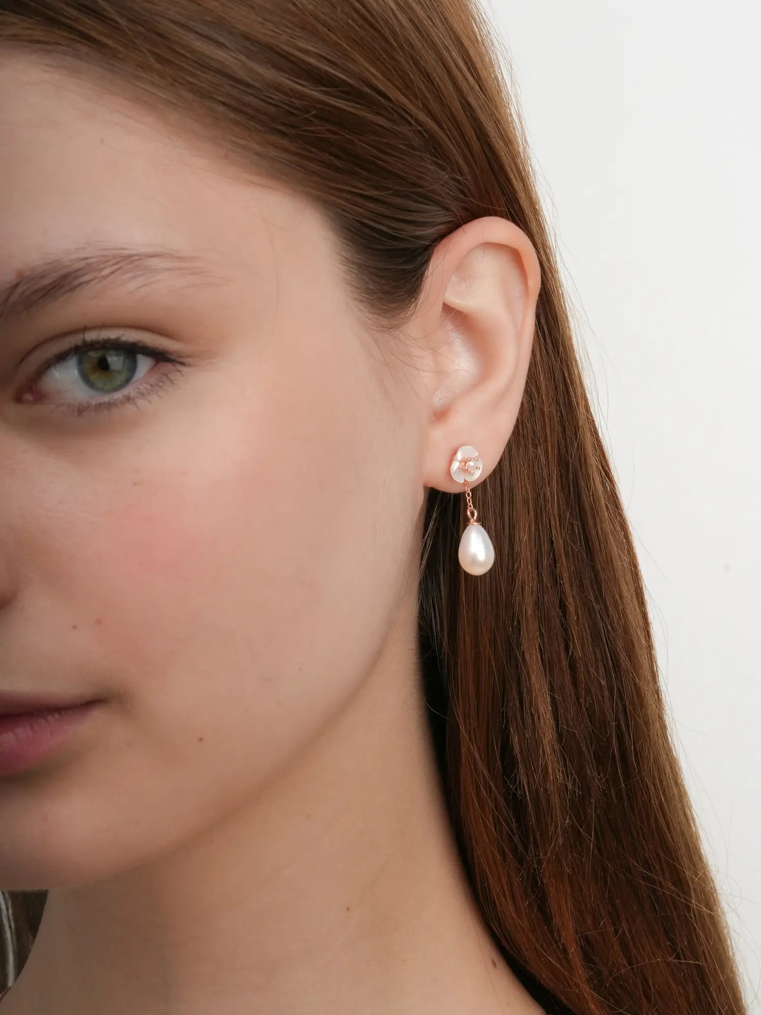 Carved Snowdrop Drop Earrings