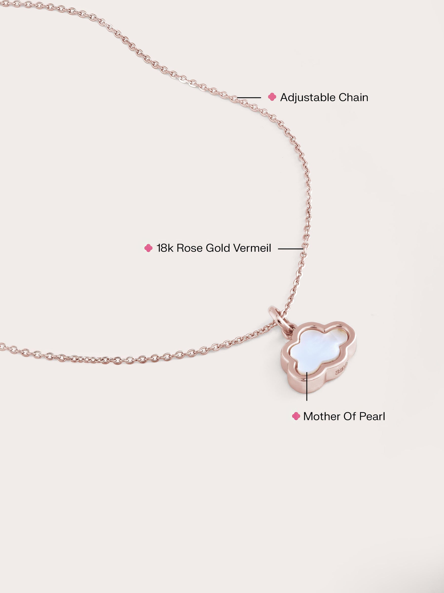 Mother of Pearl Cloud Reversible Necklace