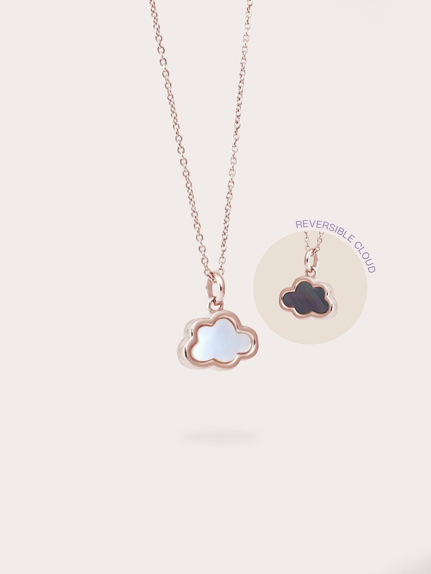 Mother of Pearl Cloud Reversible Necklace